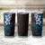 New Zealand Tuatara Plumeria Tumbler Cup Maori Blue Koru Tribal Tattoo