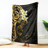 New Zealand Tuatara Plumeria Blanket Maori Gold Koru Tribal Tattoo LT01 - Polynesian Pride