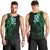 New Zealand Tuatara Plumeria Men Tank Top Maori Green Koru Tribal Tattoo