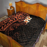New Zealand Tuatara Plumeria Quilt Maori Orange Koru Tribal Tattoo LT01 - Polynesian Pride