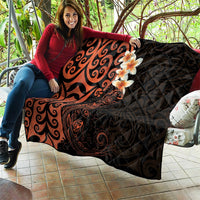 New Zealand Tuatara Plumeria Quilt Maori Orange Koru Tribal Tattoo LT01 - Polynesian Pride