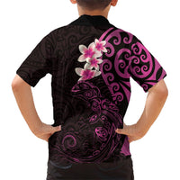 New Zealand Tuatara Plumeria Hawaiian Shirt Maori Pink Koru Tribal Tattoo LT01 - Polynesian Pride
