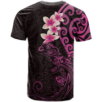New Zealand Tuatara Plumeria T Shirt Maori Pink Koru Tribal Tattoo LT01 - Polynesian Pride