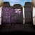 New Zealand Tuatara Plumeria Back Car Seat Cover Maori Purple Koru Tribal Tattoo