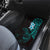 New Zealand Tuatara Plumeria Car Mats Maori Teal Koru Tribal Tattoo