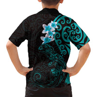 New Zealand Tuatara Plumeria Hawaiian Shirt Maori Teal Koru Tribal Tattoo LT01 - Polynesian Pride