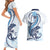 Blue Maori Tuatara Couples Matching Short Sleeve Bodycon Dress and Hawaiian Shirt Luxury Pastel Pattern