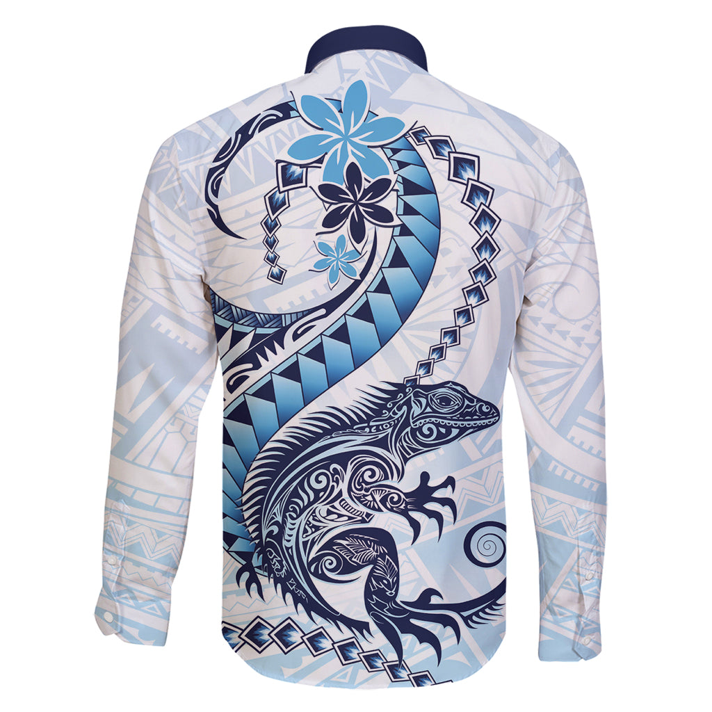 Blue Maori Tuatara Family Matching Mermaid Dress and Hawaiian Shirt Luxury Pastel Pattern