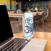 Blue Maori Tuatara Skinny Tumbler Luxury Pastel Pattern LT01 - Polynesian Pride