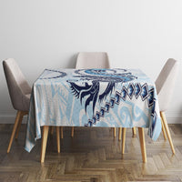 Blue Maori Tuatara Tablecloth Luxury Pastel Pattern