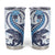 Blue Maori Tuatara Tumbler Cup Luxury Pastel Pattern