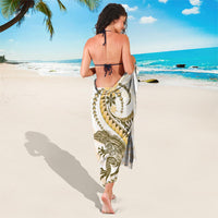Gold Maori Tuatara Sarong Luxury Pastel Pattern
