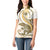 Gold Maori Tuatara Women Polo Shirt Luxury Pastel Pattern