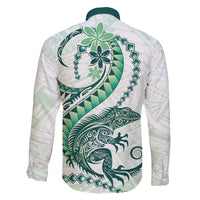 Green Maori Tuatara Family Matching Tank Maxi Dress and Hawaiian Shirt Luxury Pastel Pattern LT01 - Polynesian Pride