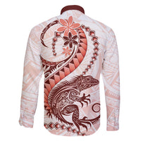 Red Maori Tuatara Family Matching Summer Maxi Dress and Hawaiian Shirt Luxury Pastel Pattern LT01 - Polynesian Pride
