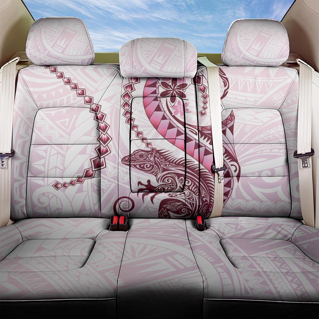 Pink Maori Tuatara Back Car Seat Cover Luxury Pastel Pattern