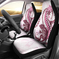Pink Maori Tuatara Car Seat Cover Luxury Pastel Pattern