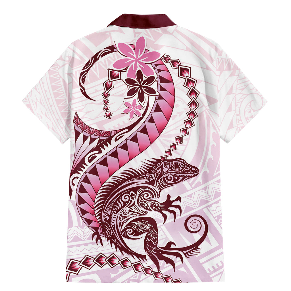 Pink Maori Tuatara Family Matching Mermaid Dress and Hawaiian Shirt Luxury Pastel Pattern LT01 - Polynesian Pride