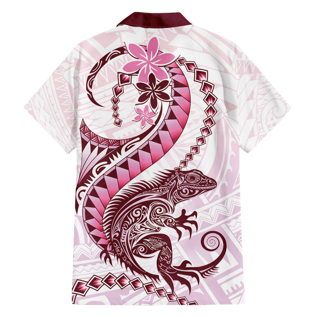 Pink Maori Tuatara Family Matching Summer Maxi Dress and Hawaiian Shirt Luxury Pastel Pattern LT01 - Polynesian Pride