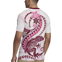 Pink Maori Tuatara Rugby Jersey Luxury Pastel Pattern