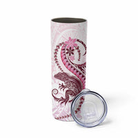Pink Maori Tuatara Skinny Tumbler Luxury Pastel Pattern LT01 - Polynesian Pride