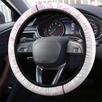 Pink Maori Tuatara Steering Wheel Cover Luxury Pastel Pattern