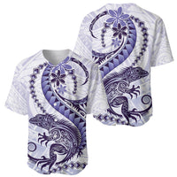 Purple Maori Tuatara Baseball Jersey Luxury Pastel Pattern LT01 - Polynesian Pride