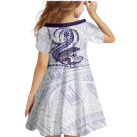 Purple Maori Tuatara Family Matching Mermaid Dress and Hawaiian Shirt Luxury Pastel Pattern LT01 - Polynesian Pride