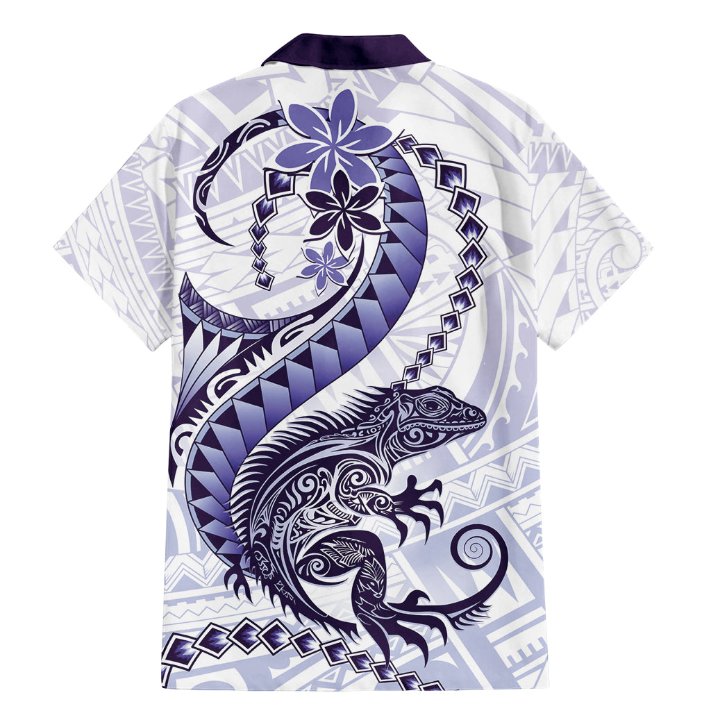 Purple Maori Tuatara Family Matching Mermaid Dress and Hawaiian Shirt Luxury Pastel Pattern LT01 - Polynesian Pride