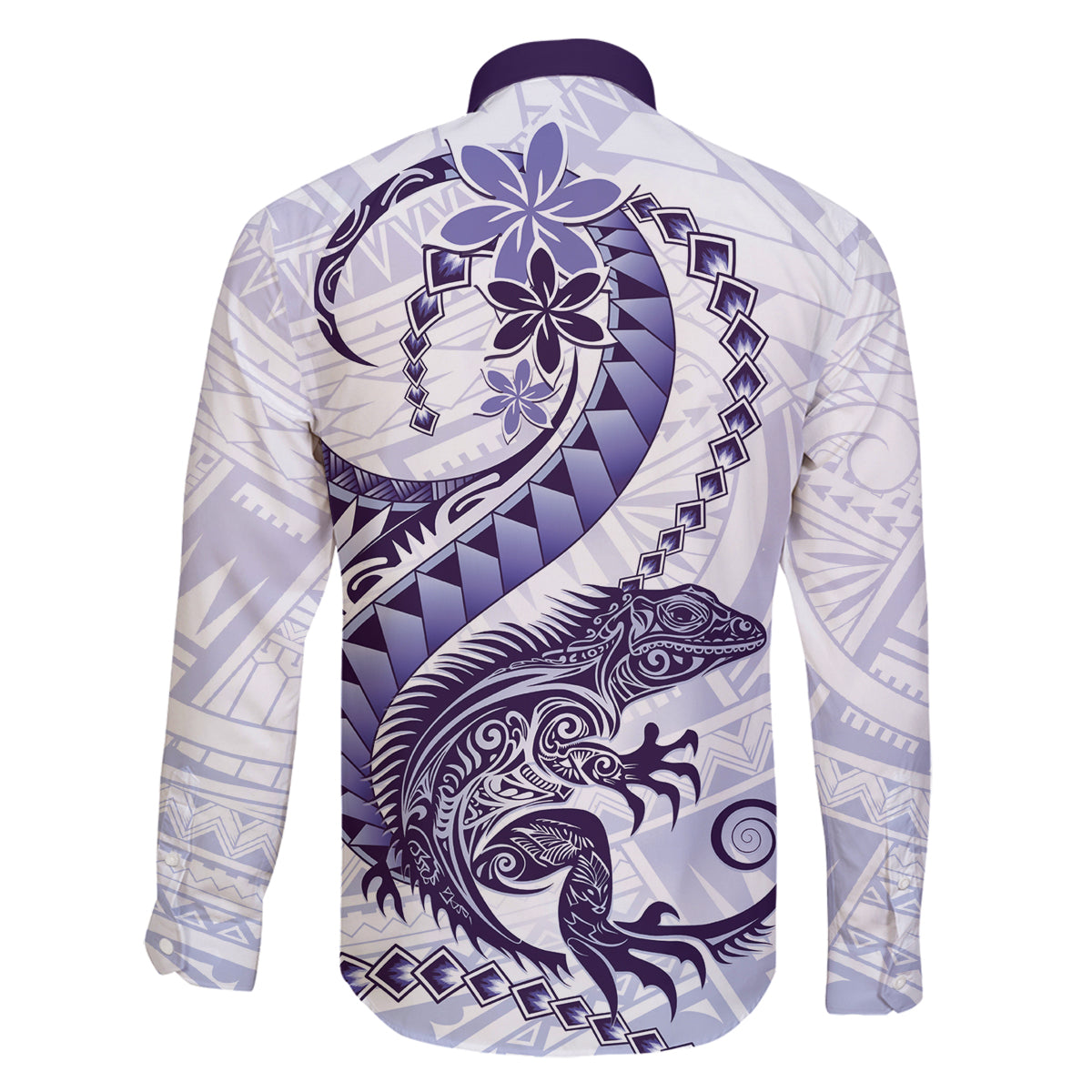 Purple Maori Tuatara Family Matching Puletasi and Hawaiian Shirt Luxury Pastel Pattern LT01 - Polynesian Pride