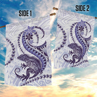 Purple Maori Tuatara Garden Flag Luxury Pastel Pattern