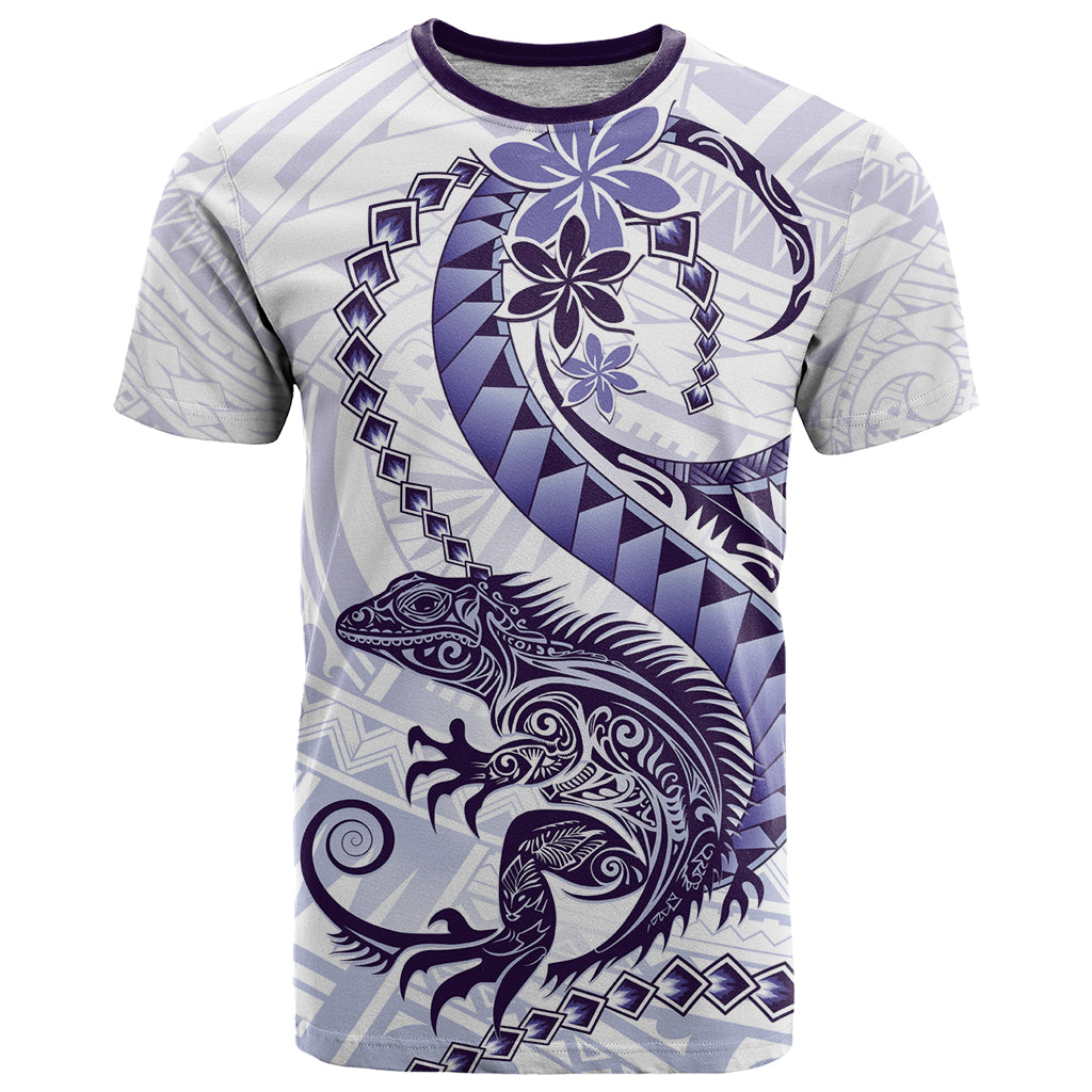 Purple Maori Tuatara T Shirt Luxury Pastel Pattern LT01 Purple - Polynesian Pride