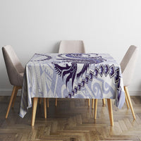 Purple Maori Tuatara Tablecloth Luxury Pastel Pattern