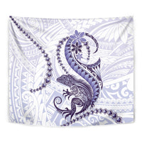 Purple Maori Tuatara Tapestry Luxury Pastel Pattern