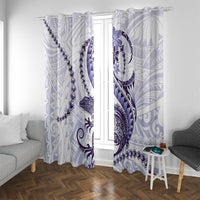 Purple Maori Tuatara Window Curtain Luxury Pastel Pattern