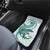 Teal Maori Tuatara Car Mats Luxury Pastel Pattern