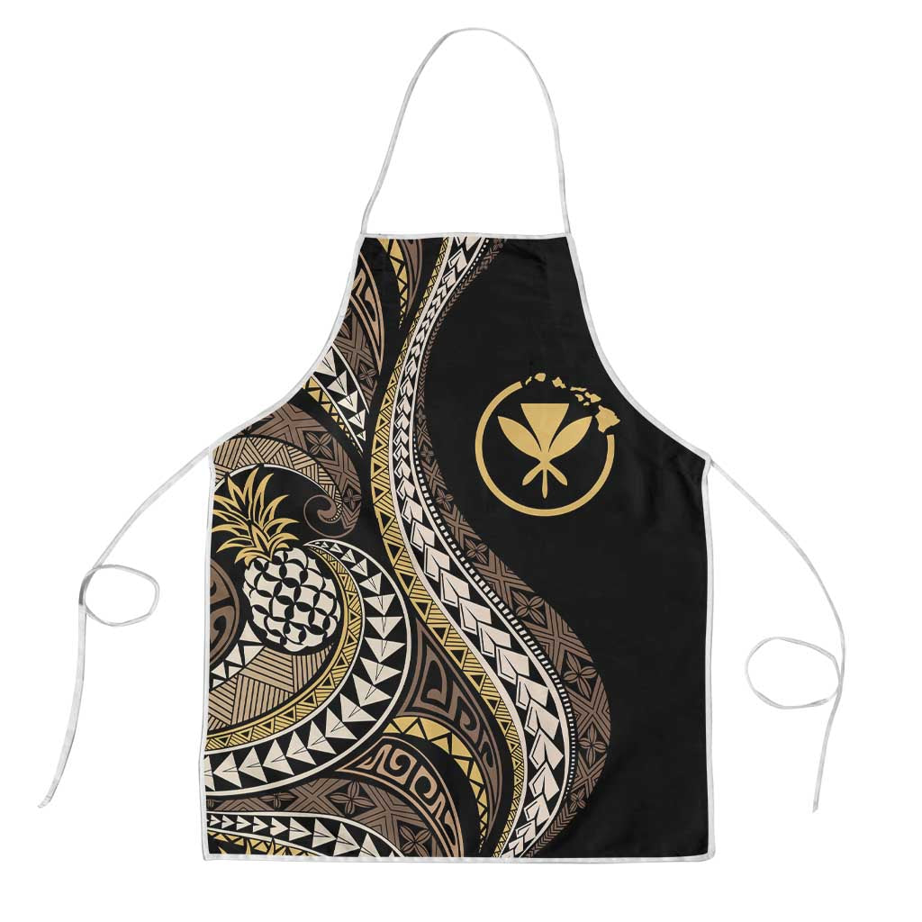 Hawaii Pineapple Brown Tribal Pattern Apron - Polynesian Pride
