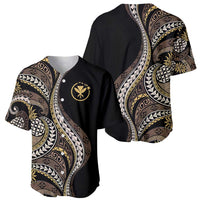 Hawaii Pineapple Brown Tribal Pattern Baseball Jersey - Polynesian Pride