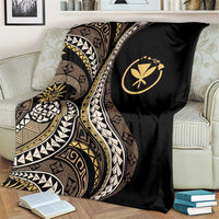Hawaii Pineapple Brown Tribal Pattern Blanket - Polynesian Pride