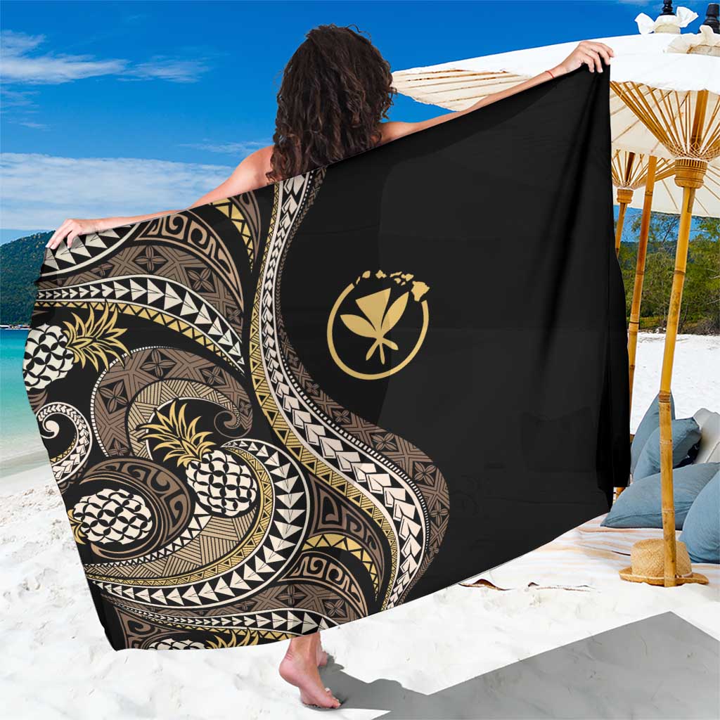 Hawaii Pineapple Brown Tribal Pattern Sarong - Polynesian Pride