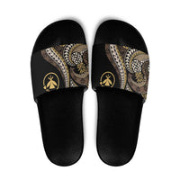 Hawaii Pineapple Brown Tribal Pattern Slide Sandals LT01 Brown - Polynesian Pride