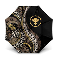 Hawaii Pineapple Brown Tribal Pattern Umbrella - Polynesian Pride