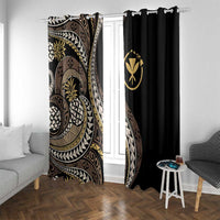 Hawaii Pineapple Brown Tribal Pattern Window Curtain LT01 With Grommets Brown - Polynesian Pride