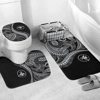 Hawaii Pineapple Gray Scale Tribal Pattern Bathroom Set - Polynesian Pride