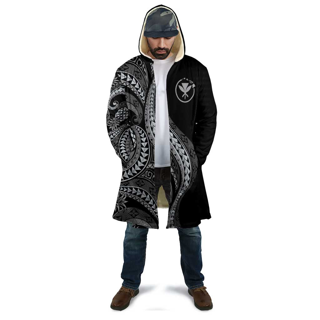 Hawaii Pineapple Gray Scale Tribal Pattern Cloak - Polynesian Pride