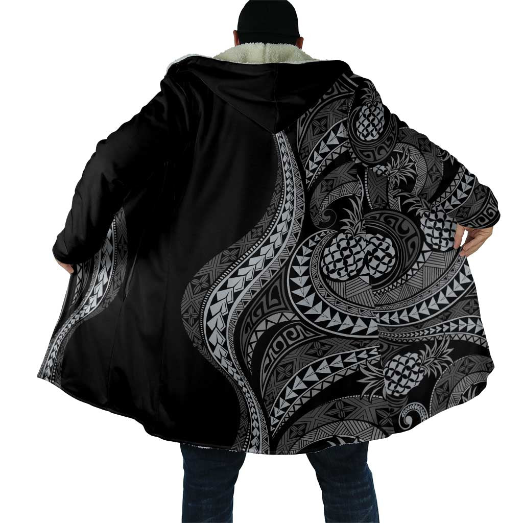 Hawaii Pineapple Gray Scale Tribal Pattern Cloak - Polynesian Pride