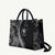Hawaii Pineapple Gray Scale Tribal Pattern Leather Bag - Polynesian Pride