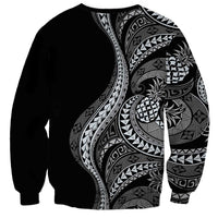 Hawaii Pineapple Gray Scale Tribal Pattern Sweatshirt LT01 - Polynesian Pride