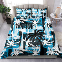 Fijian Rugby Bedding Set Grunge Palm Stylized LT01 - Polynesian Pride