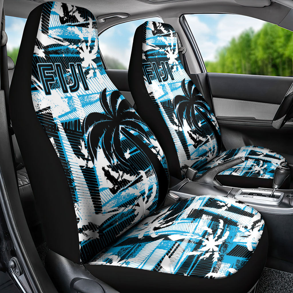 Fijian Rugby Car Seat Cover Grunge Palm Stylized LT01 - Polynesian Pride